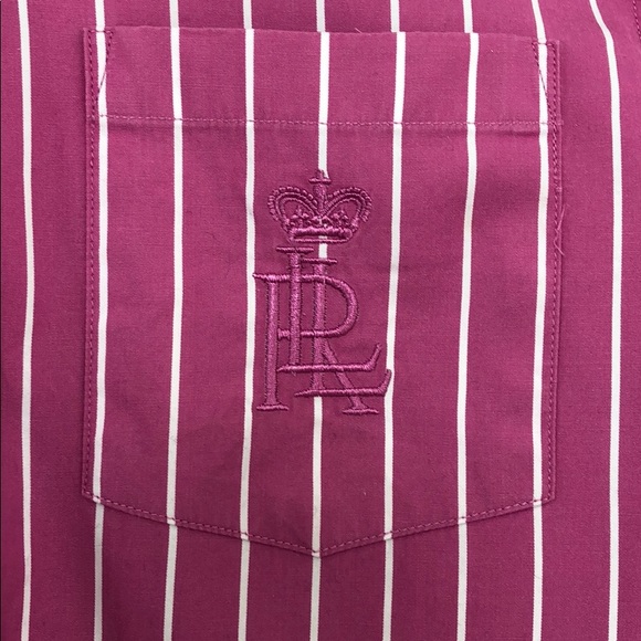 Ralph Lauren pink and white stripe button down - Picture 4 of 6